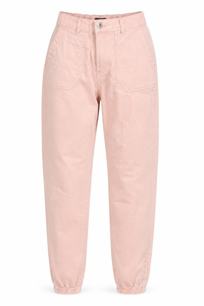 Marks and Spencer Womens Pink Cotton Jogger Trousers Size 10 L29 in Regular Button