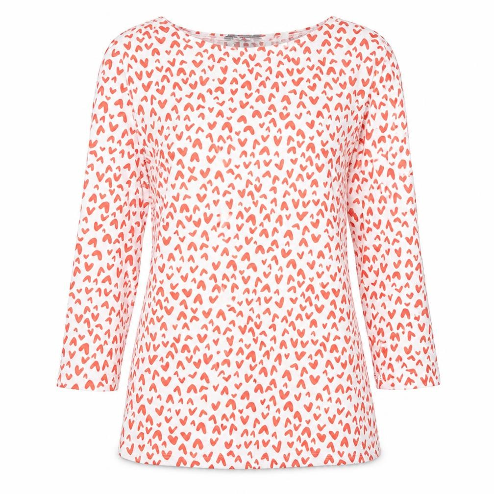 Marks and Spencer Womens White Geometric Cotton Basic T-Shirt Size 10 Round Neck