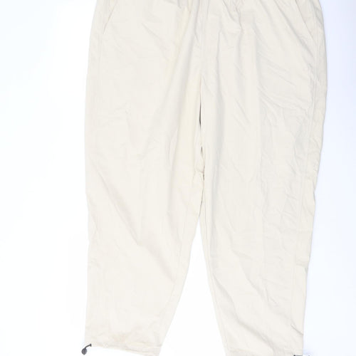 GOODMOVE Womens Beige Polyester Trousers Size 20 L26 in Regular