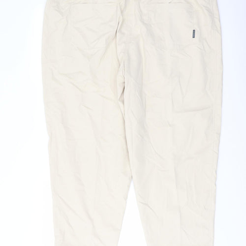 GOODMOVE Womens Beige Polyester Trousers Size 20 L26 in Regular