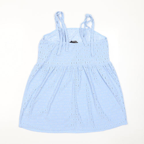 Yours Womens Blue Polyester Tunic Tank Size 16 Square Neck - Embroidered