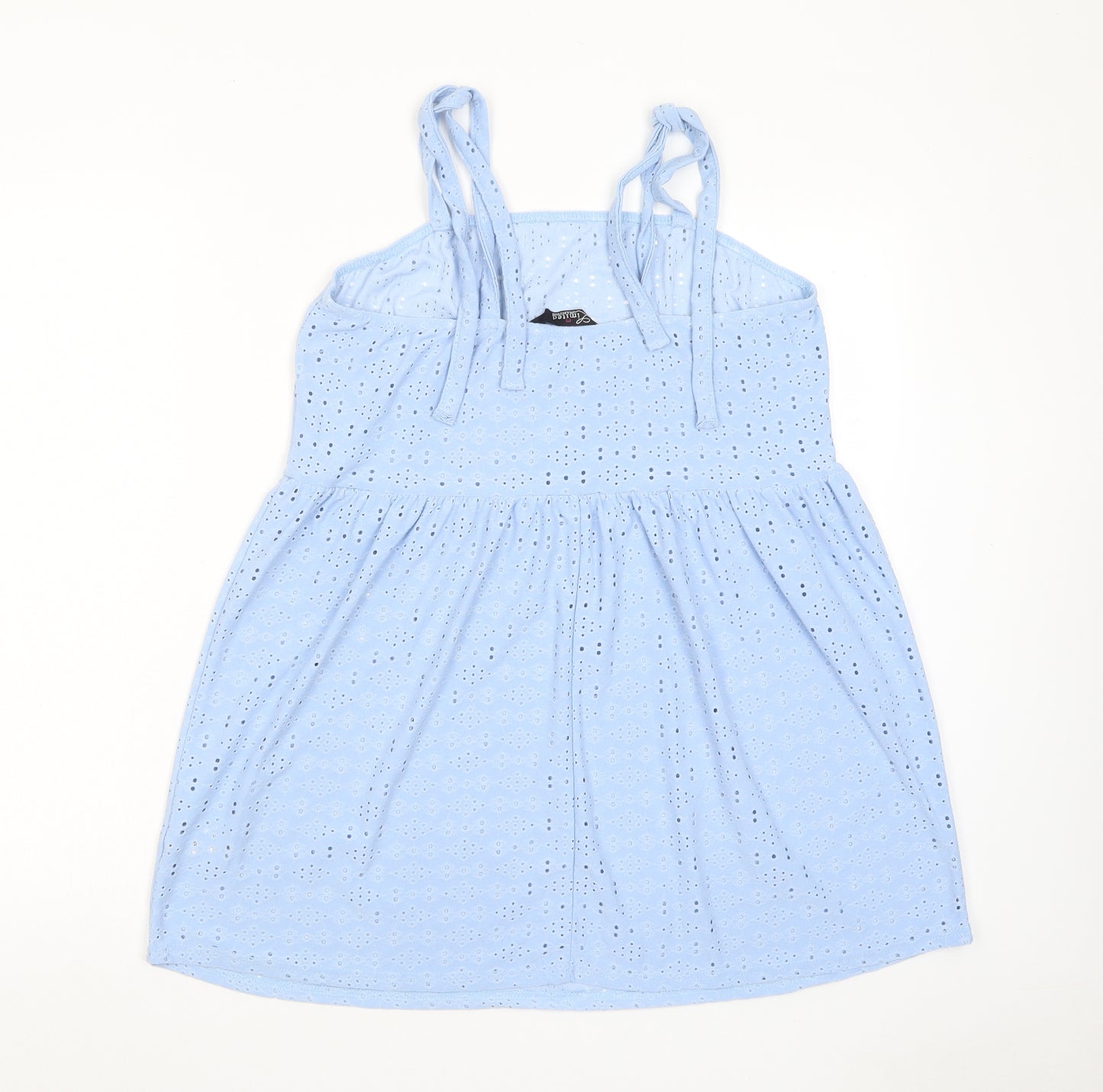 Yours Womens Blue Polyester Tunic Tank Size 16 Square Neck - Embroidered