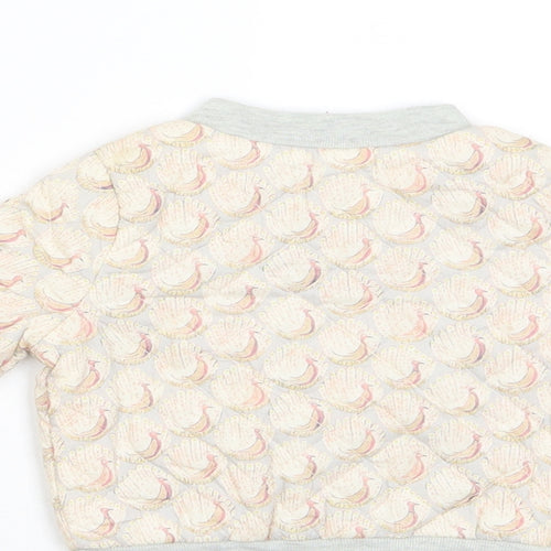 mamas & papas Girls Multicoloured Geometric Jacket Size 0-3 Months Zip - Pockets