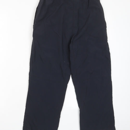 New Balance Mens Black Polyamide Trousers Size S L23 in Regular Zip - Pockets, Logo, Embroidered