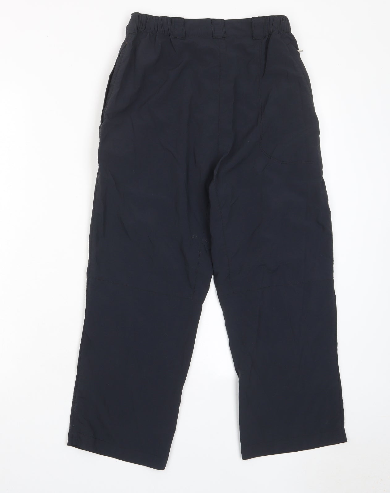 New Balance Mens Black Polyamide Trousers Size S L23 in Regular Zip - Pockets, Logo, Embroidered