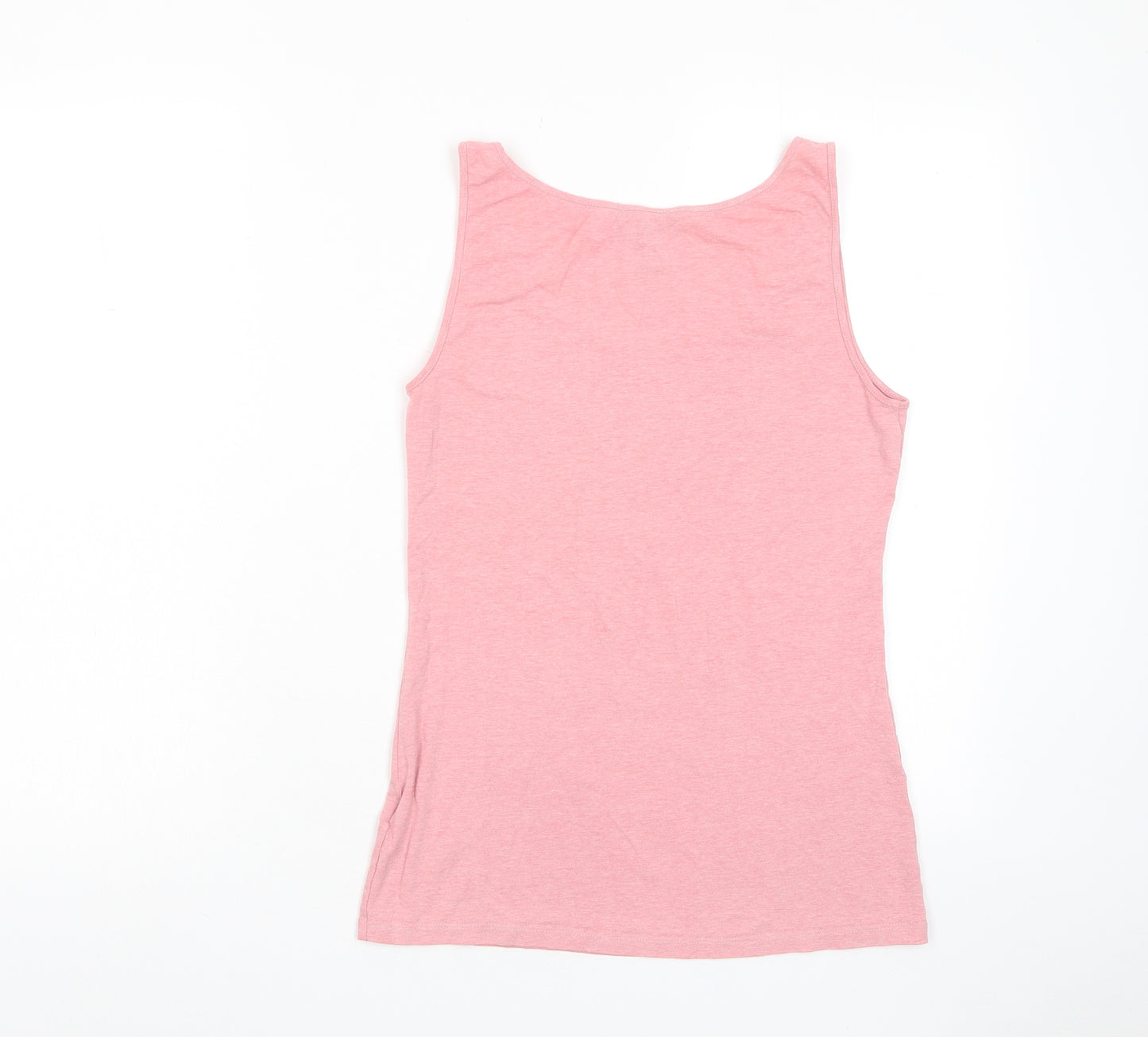 H&M Womens Pink Cotton Basic Tank Size M Scoop Neck