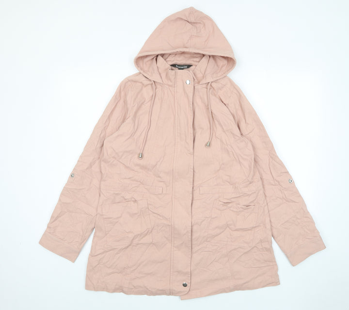 Bonmarché Womens Pink Jacket Size 14 Zip - Pockets