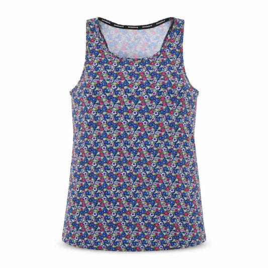 Front view of Goodmove women’s multicoloured floral polyester basic tank, size UK 6, scoop neck pullover