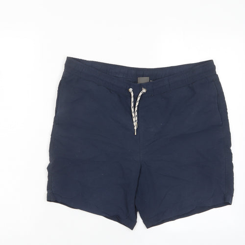 ASOS Mens Blue Polyester Sweat Shorts Size S L7 in Regular Drawstring - Pockets