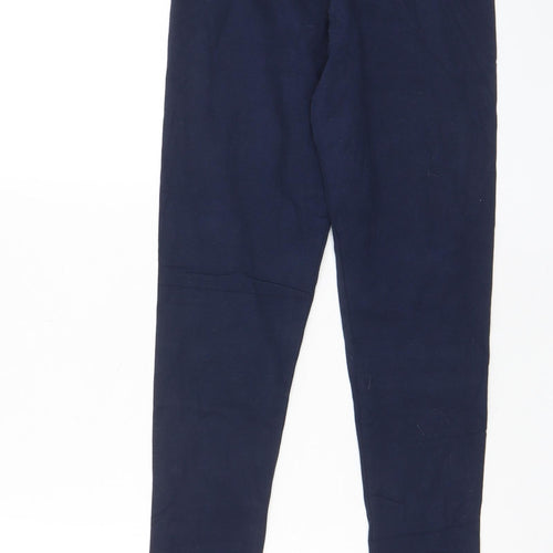 NEXT Girls Blue Cotton Capri Trousers Size 14 Years L24 in Regular Pullover
