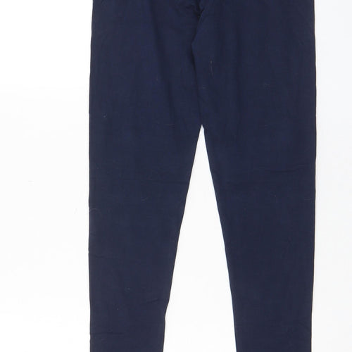 NEXT Girls Blue Cotton Capri Trousers Size 14 Years L24 in Regular Pullover