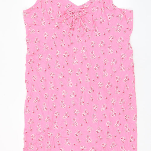 Marks and Spencer Womens Pink Floral Viscose Cami Dress Size 24