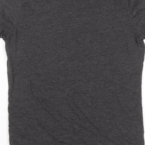 Camp David Womens Grey Polyester Basic T-Shirt Size L V-Neck
