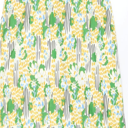 Zara Womens Multicoloured Geometric Polyester A-Line Size S Off the Shoulder Pullover