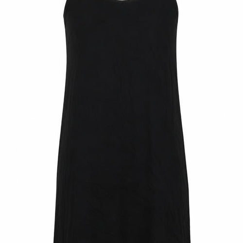 Marks and Spencer Womens Black Viscose Tank Dress Size S Scoop Neck Pullover