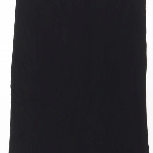 Marks and Spencer Womens Black Viscose Tank Dress Size S Scoop Neck Pullover