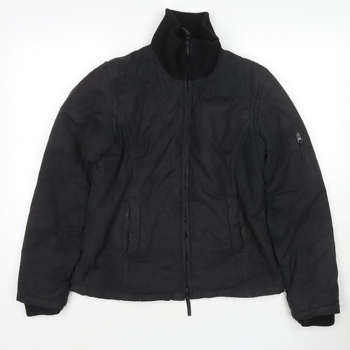 Etam Womens Black Jacket Size 12 Zip