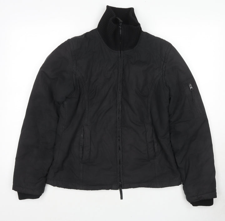 Etam Womens Black Jacket Size 12 Zip