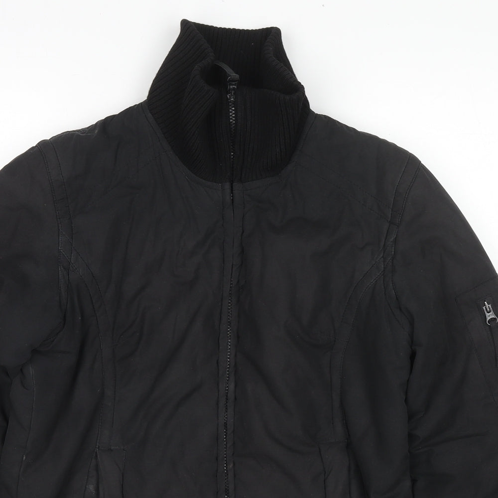 Etam Womens Black Jacket Size 12 Zip