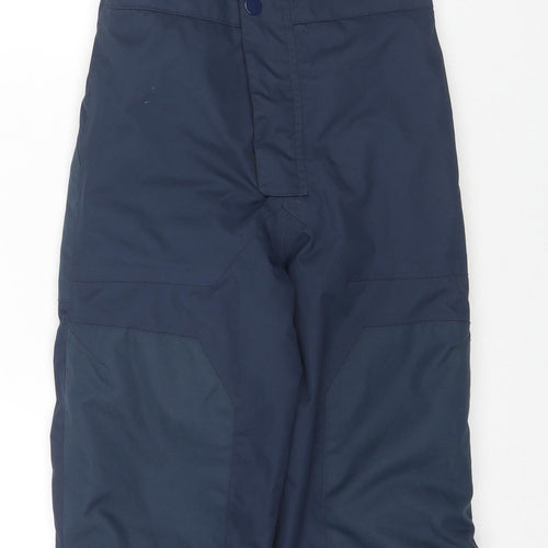 H&M Boys Blue Polyester Dungarees Trousers Size 4-5 Years Regular Snap - Waterproof Shell Trousers