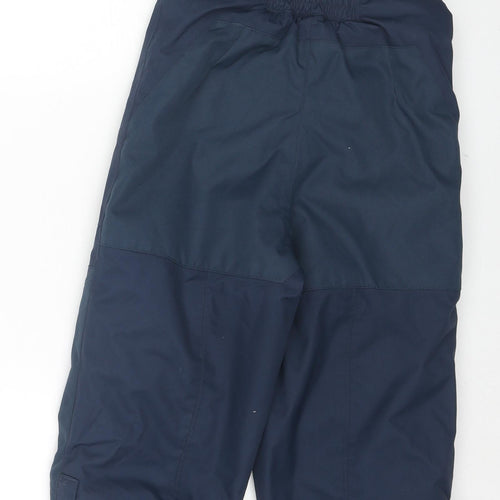 H&M Boys Blue Polyester Dungarees Trousers Size 4-5 Years Regular Snap - Waterproof Shell Trousers