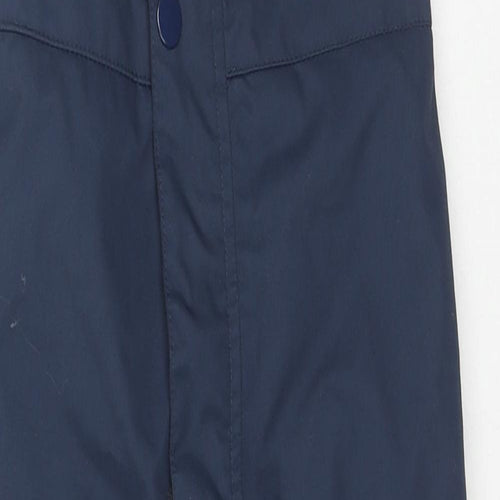 H&M Boys Blue Polyester Dungarees Trousers Size 4-5 Years Regular Snap - Waterproof Shell Trousers