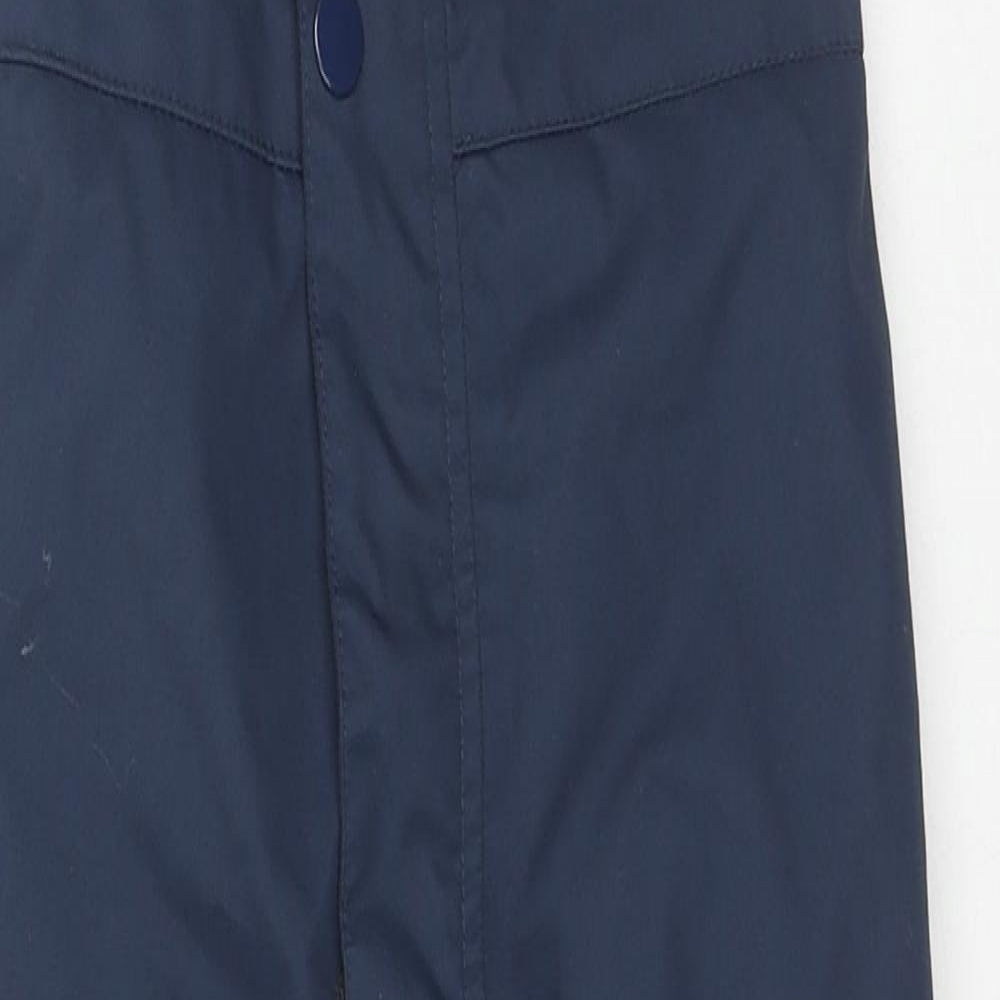 H&M Boys Blue Polyester Dungarees Trousers Size 4-5 Years Regular Snap - Waterproof Shell Trousers