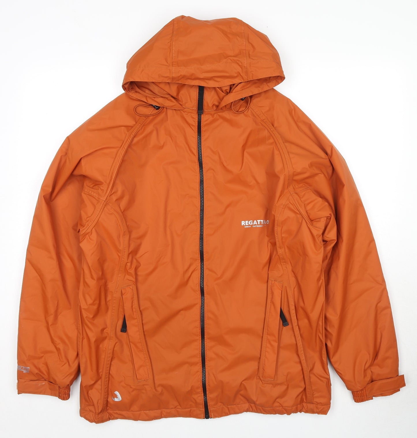 Regatta Mens Orange Rain Coat Jacket Size M Zip - Waterproof