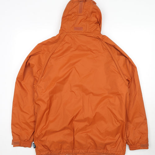 Regatta Mens Orange Rain Coat Jacket Size M Zip - Waterproof