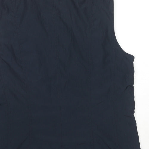 Barbara Lebek Womens Blue Gilet Jacket Size 16 Zip