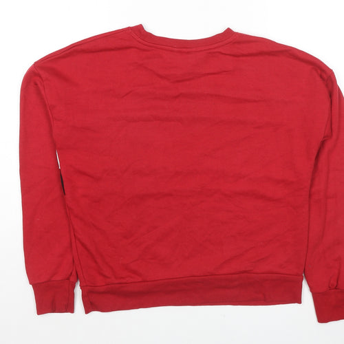 New Look Womens Red Polyester Pullover Sweatshirt Size 8 Pullover - Melrose California West Coast