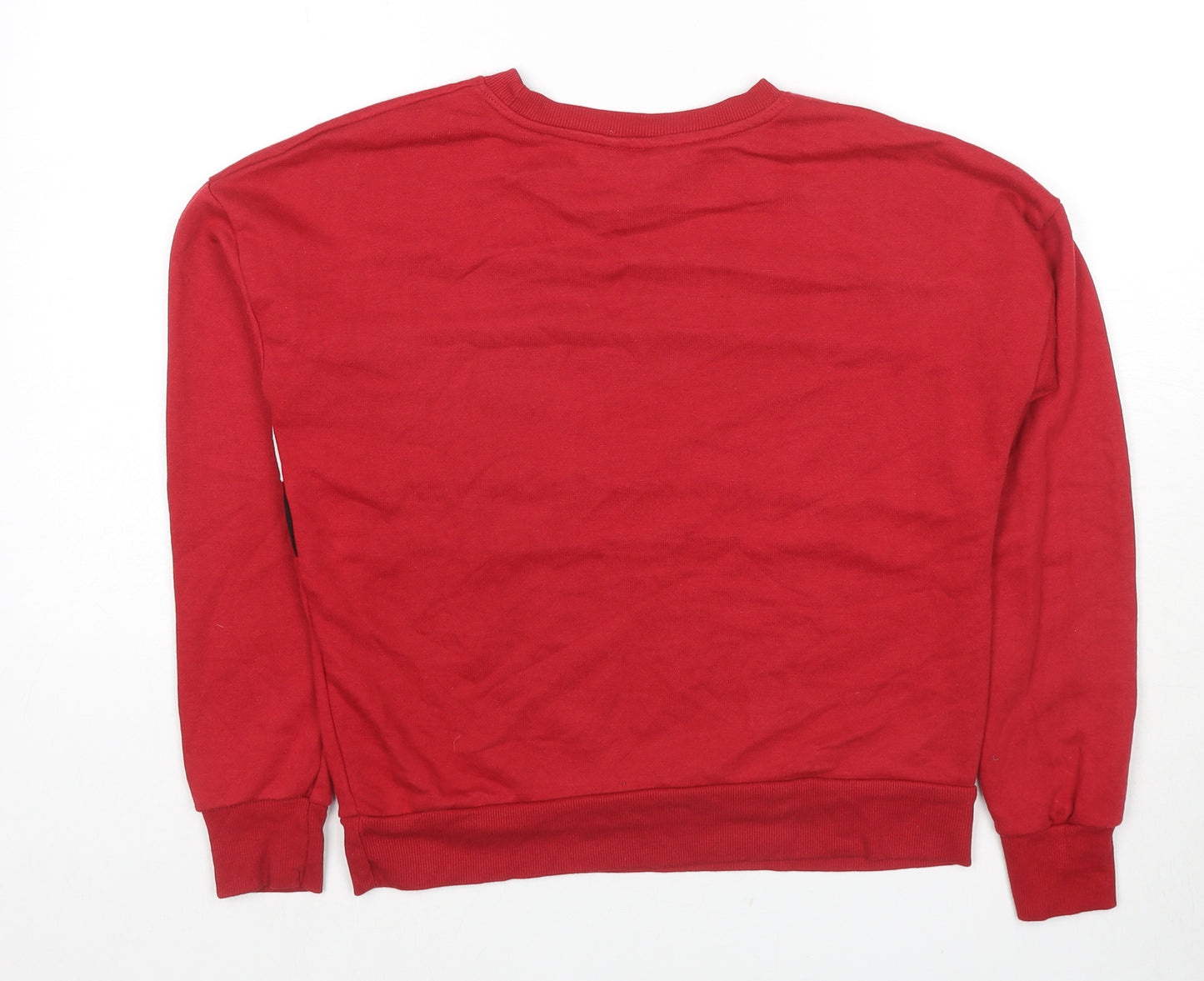 New Look Womens Red Polyester Pullover Sweatshirt Size 8 Pullover - Melrose California West Coast