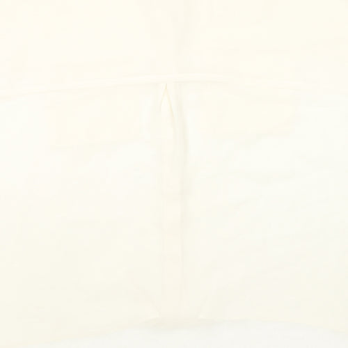 ASOS Womens Ivory Polyester Basic Button-Up Size 6 Round Neck - Sheer
