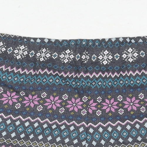 Marks and Spencer Womens Multicoloured Fair Isle Cotton Basic Shorts Size L L3 in Regular Pull On