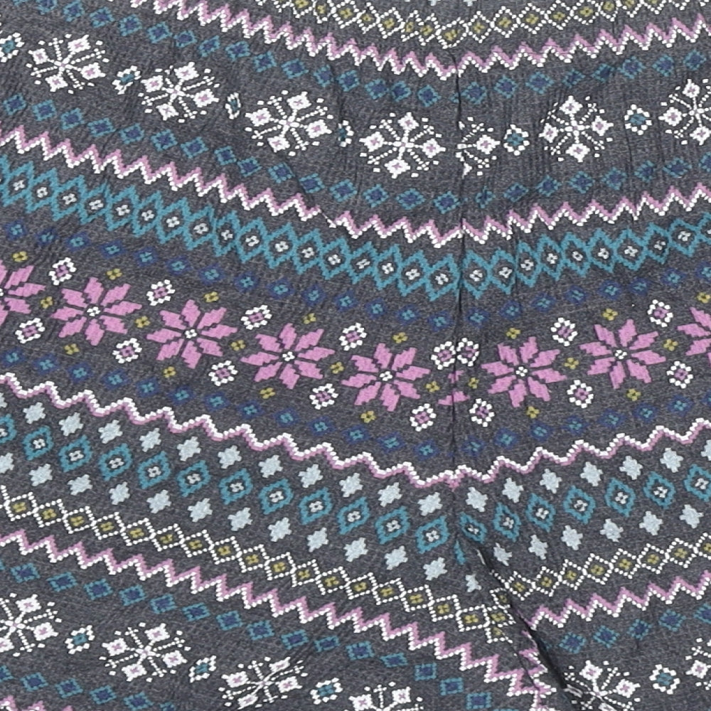Marks and Spencer Womens Multicoloured Fair Isle Cotton Basic Shorts Size L L3 in Regular Pull On