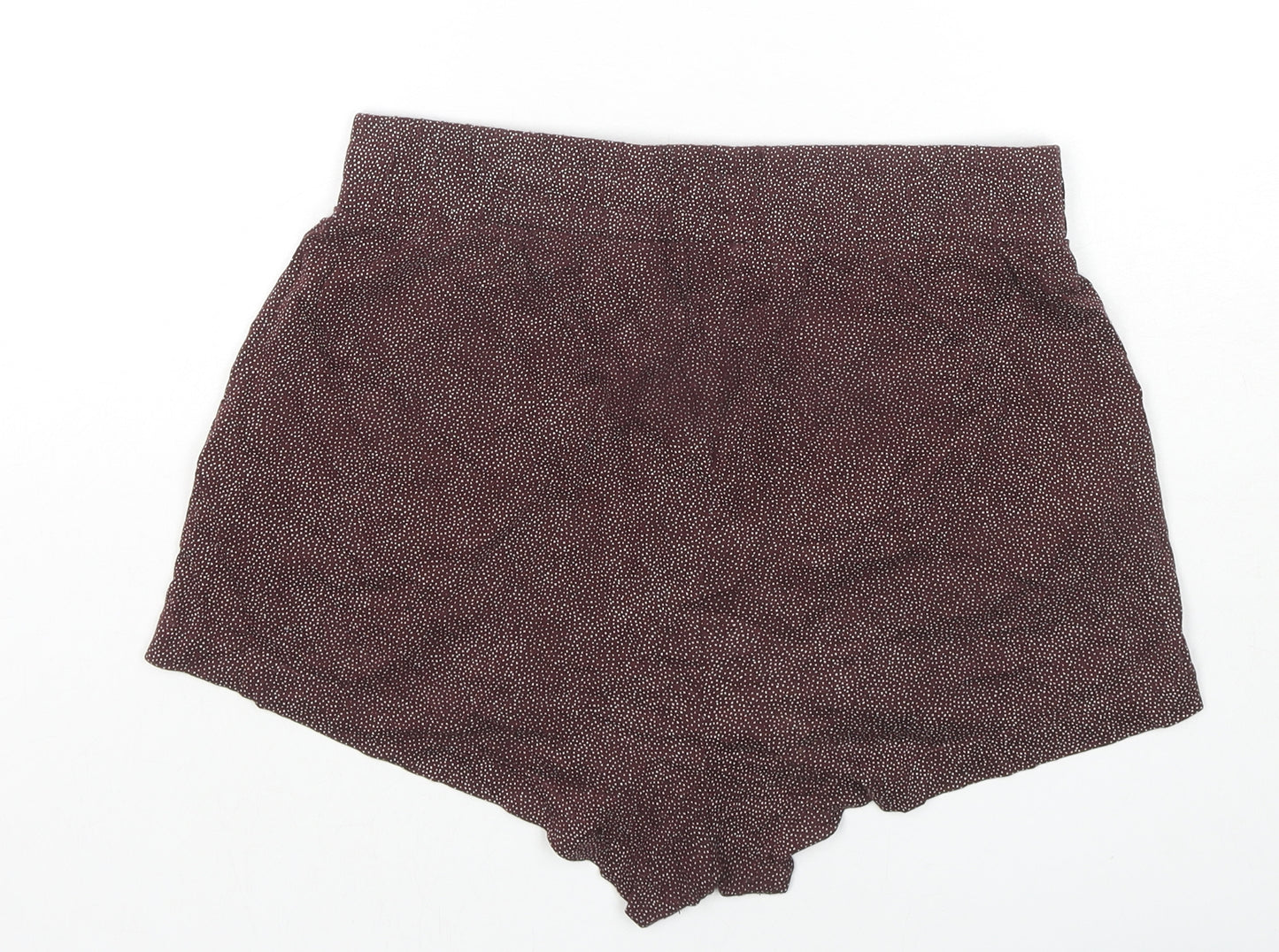 H&M Womens Brown Polka Dot Cotton Basic Shorts Size S L3 in Regular Pull On - Pockets