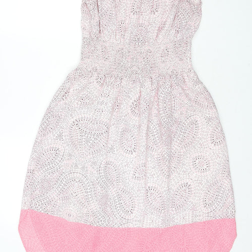 Gap Womens Pink Geometric Polyester Trapeze & Swing Size S Round Neck Pullover