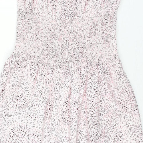 Gap Womens Pink Geometric Polyester Trapeze & Swing Size S Round Neck Pullover
