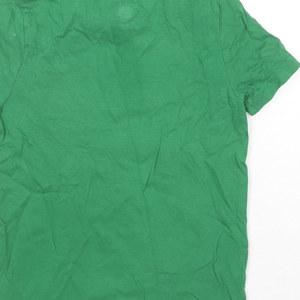 The Grinch Boys Green Cotton Basic T-Shirt Size 5-6 Years Round Neck Pullover - Is It Ok To Be A Grinch Sequin Detail