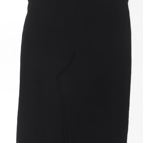 FOREVER 21 Womens Black Polyester Jumpsuit One-Piece Size S L28 in Zip