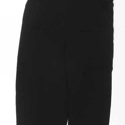 FOREVER 21 Womens Black Polyester Jumpsuit One-Piece Size S L28 in Zip