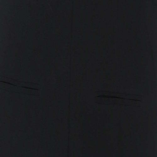 FOREVER 21 Womens Black Polyester Jumpsuit One-Piece Size S L28 in Zip