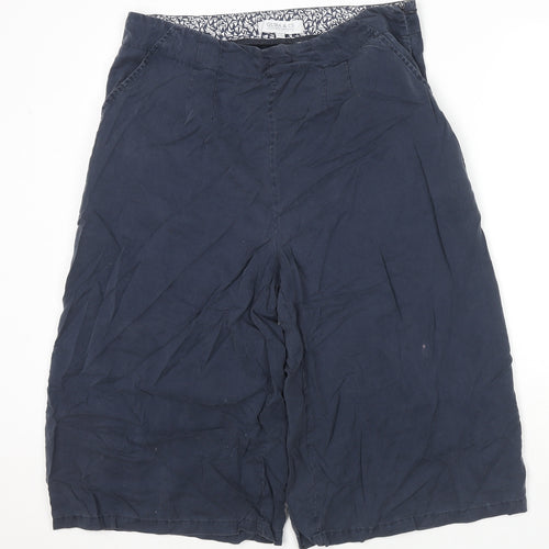 Quba Womens Blue Lyocell Culotte Shorts Size 16 L15 in Regular Zip