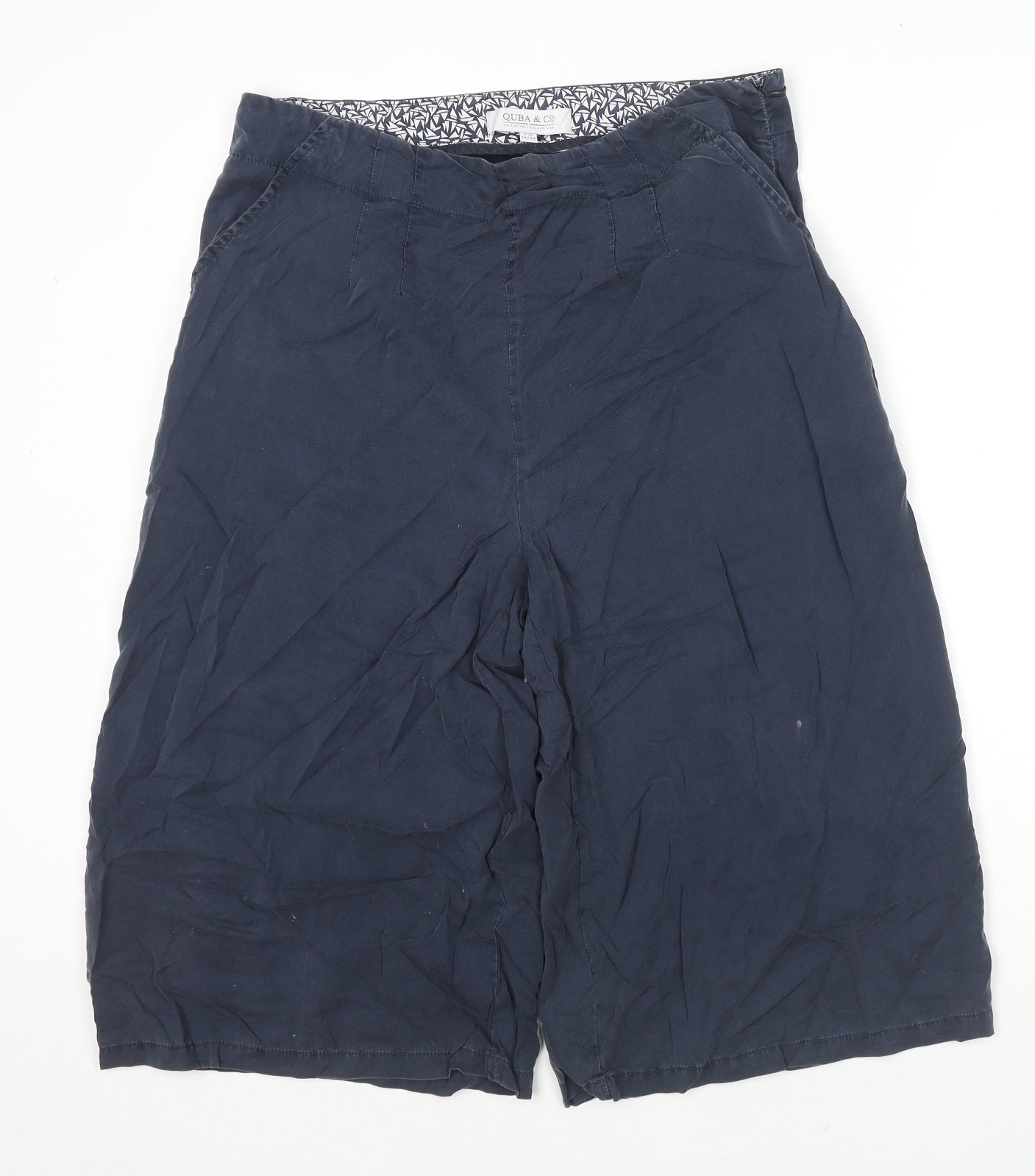 Quba Womens Blue Lyocell Culotte Shorts Size 16 L15 in Regular Zip