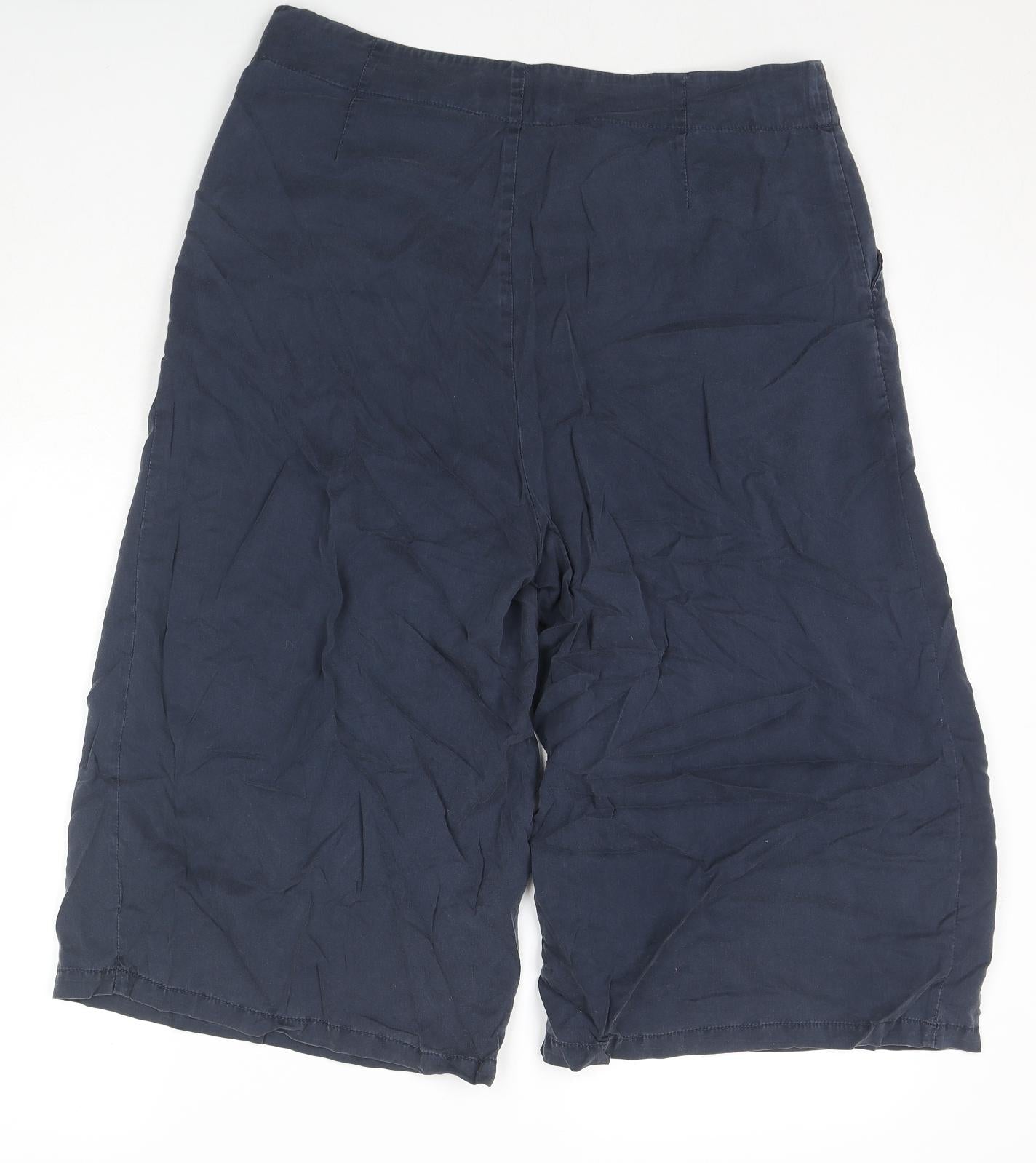 Quba Womens Blue Lyocell Culotte Shorts Size 16 L15 in Regular Zip