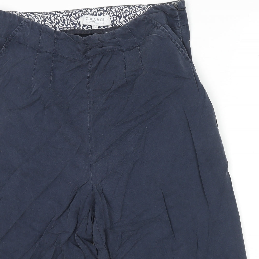 Quba Womens Blue Lyocell Culotte Shorts Size 16 L15 in Regular Zip