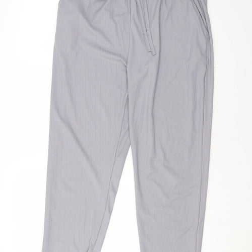 Misspap Womens Grey Polyester Trousers Size M L25 in Regular Drawstring
