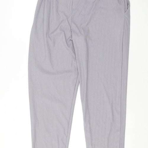 Misspap Womens Grey Polyester Trousers Size M L25 in Regular Drawstring