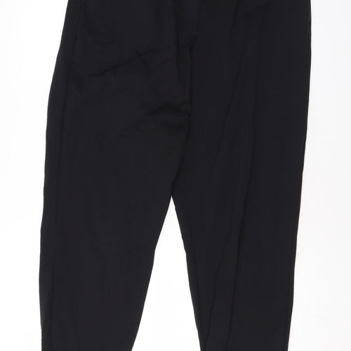 Uniqlo Mens Black Polyester Jogger Trousers Size XL L28 in Regular Drawstring