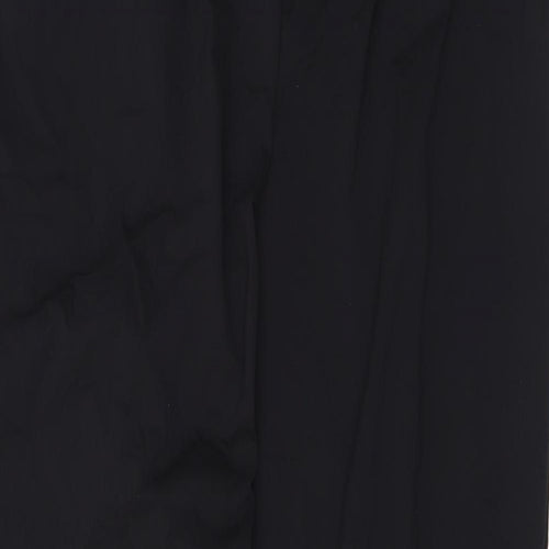 Uniqlo Mens Black Polyester Jogger Trousers Size XL L28 in Regular Drawstring